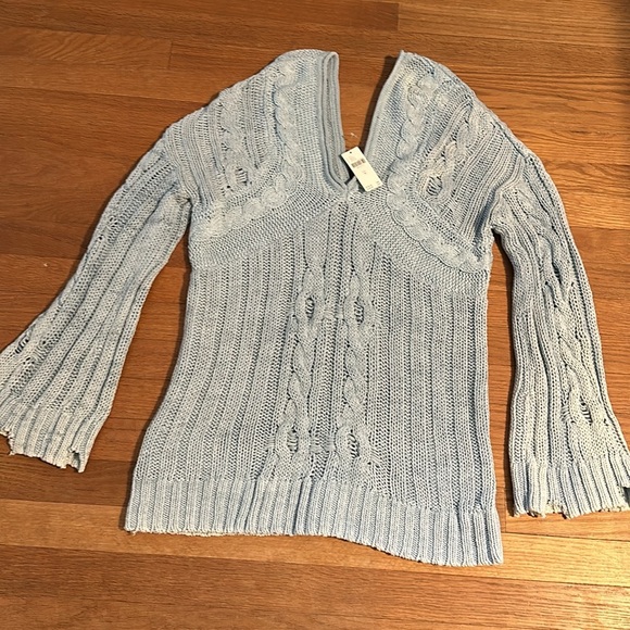 NWT! Anthropologie pilcro surf destroy ruggedcable knit pullover sweater - Picture 7 of 7